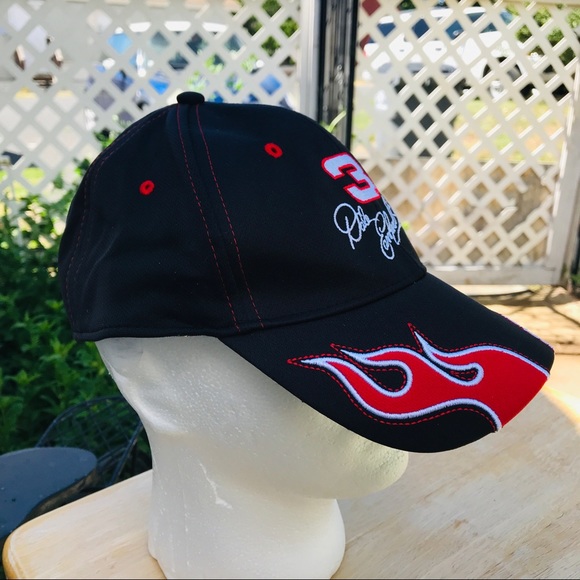 Dale Earnhardt #3 cap shark bite Red & Black NASCAR RACING HAT Embroidered - Picture 2 of 10